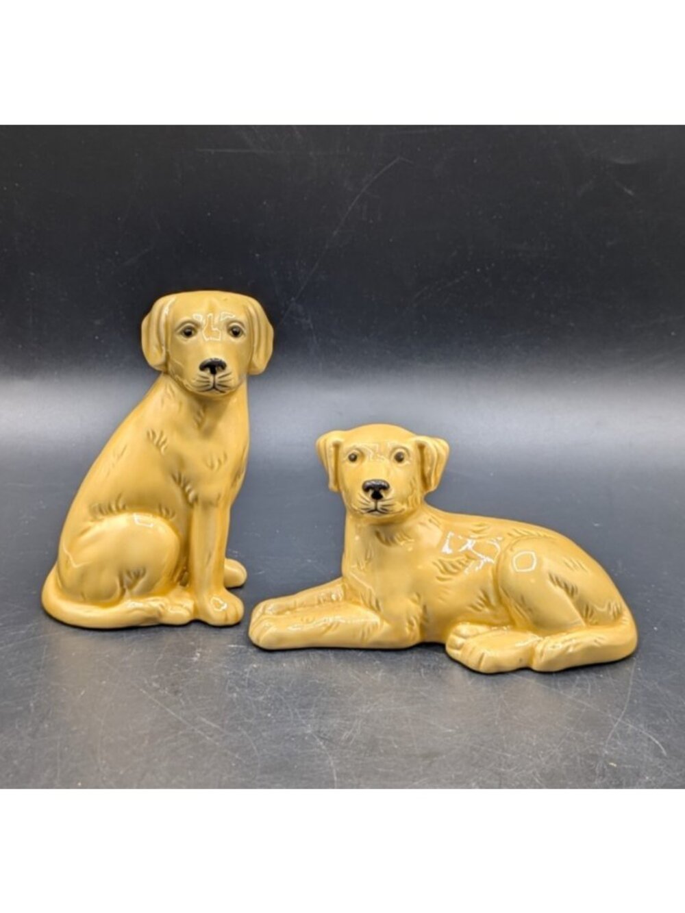 Vintage Golden Retriever Yellow Lab Dog Salt and Pepper Shaker Set Novelty